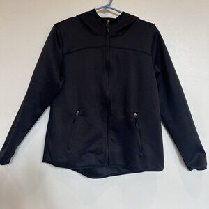 32 Degrees Heat Black Zip Up Scuba Hoodie Women's L
